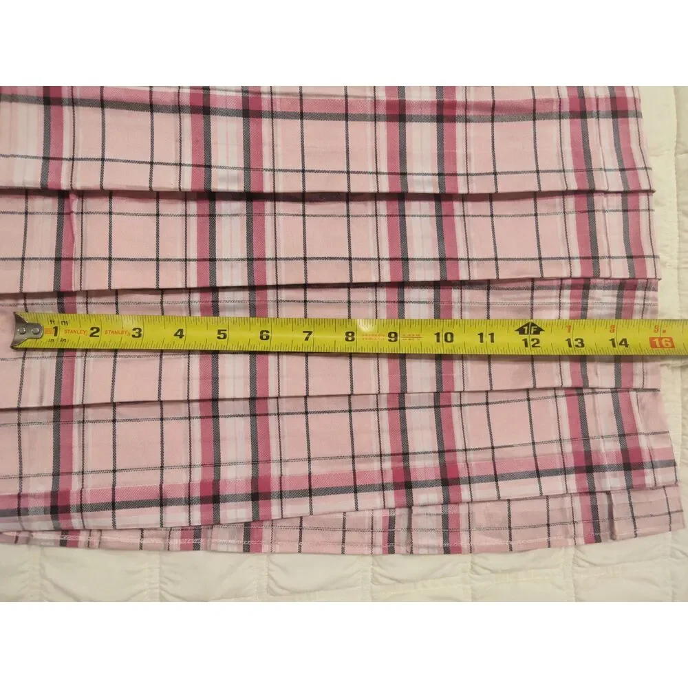 No Boundaries Pink Plaid Pleated Skirt Tennis Schoolgirl Skater Preppy Y2K M 7-9